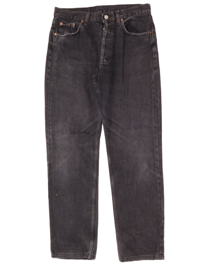 Jeans Levi's 501 Straight Masculino W34 L34 Algodão Preto