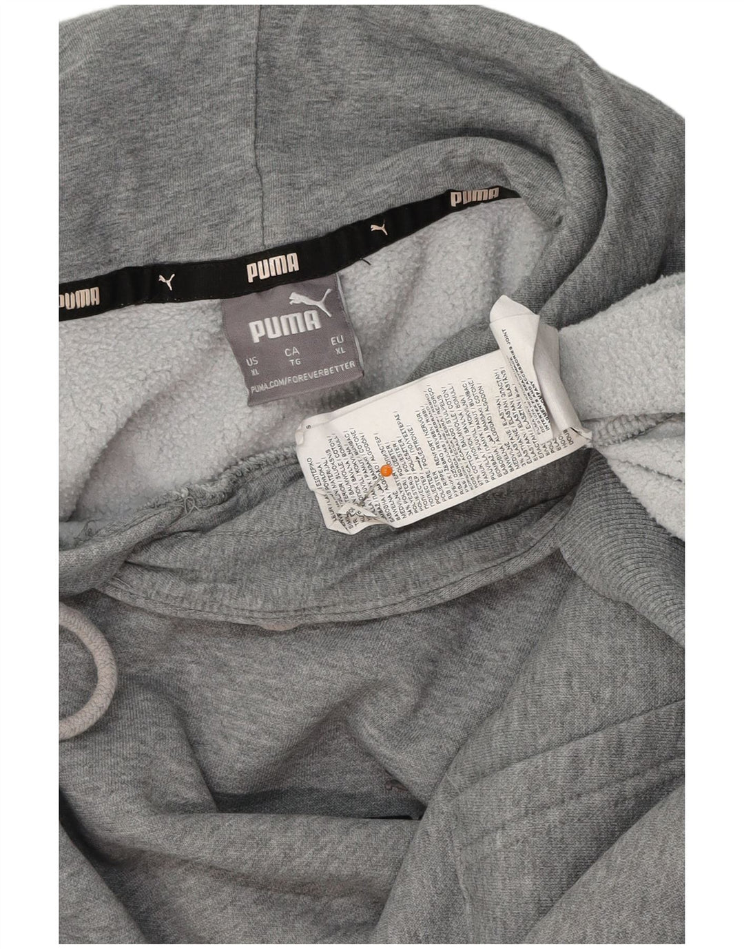 PUMA Mens Hoodie Jumper XL Algodão Cinzento