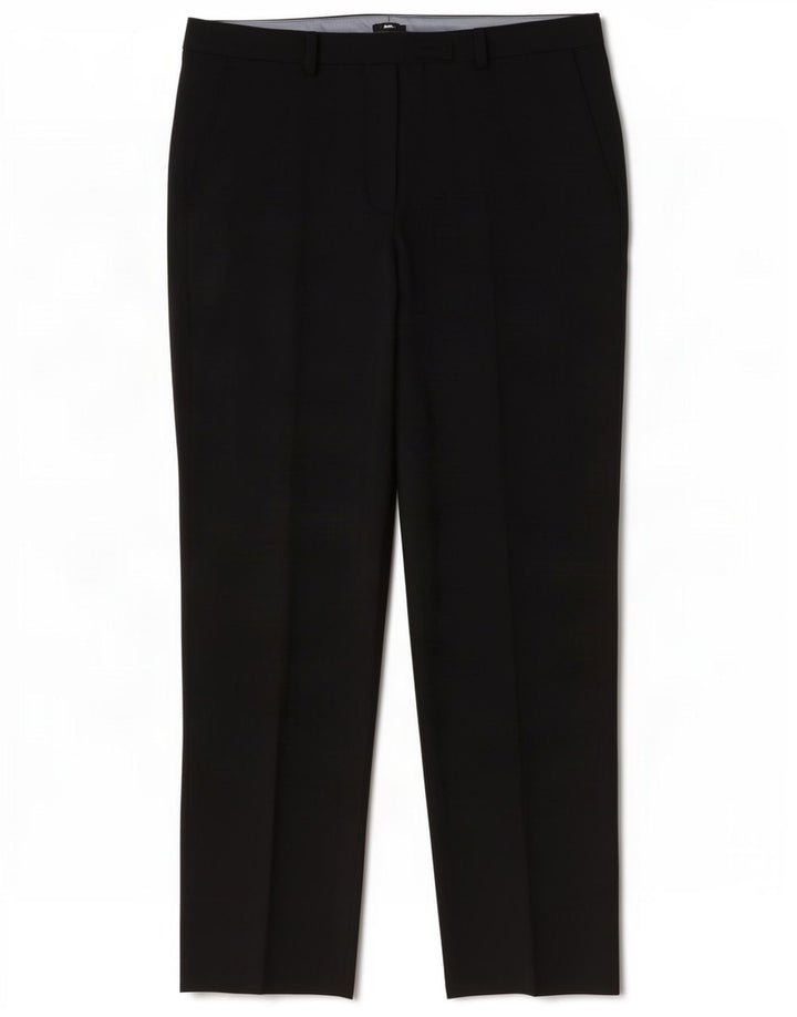 Calça masculina de ajuste regular Marks & Spencer W36 L31 lã cinza