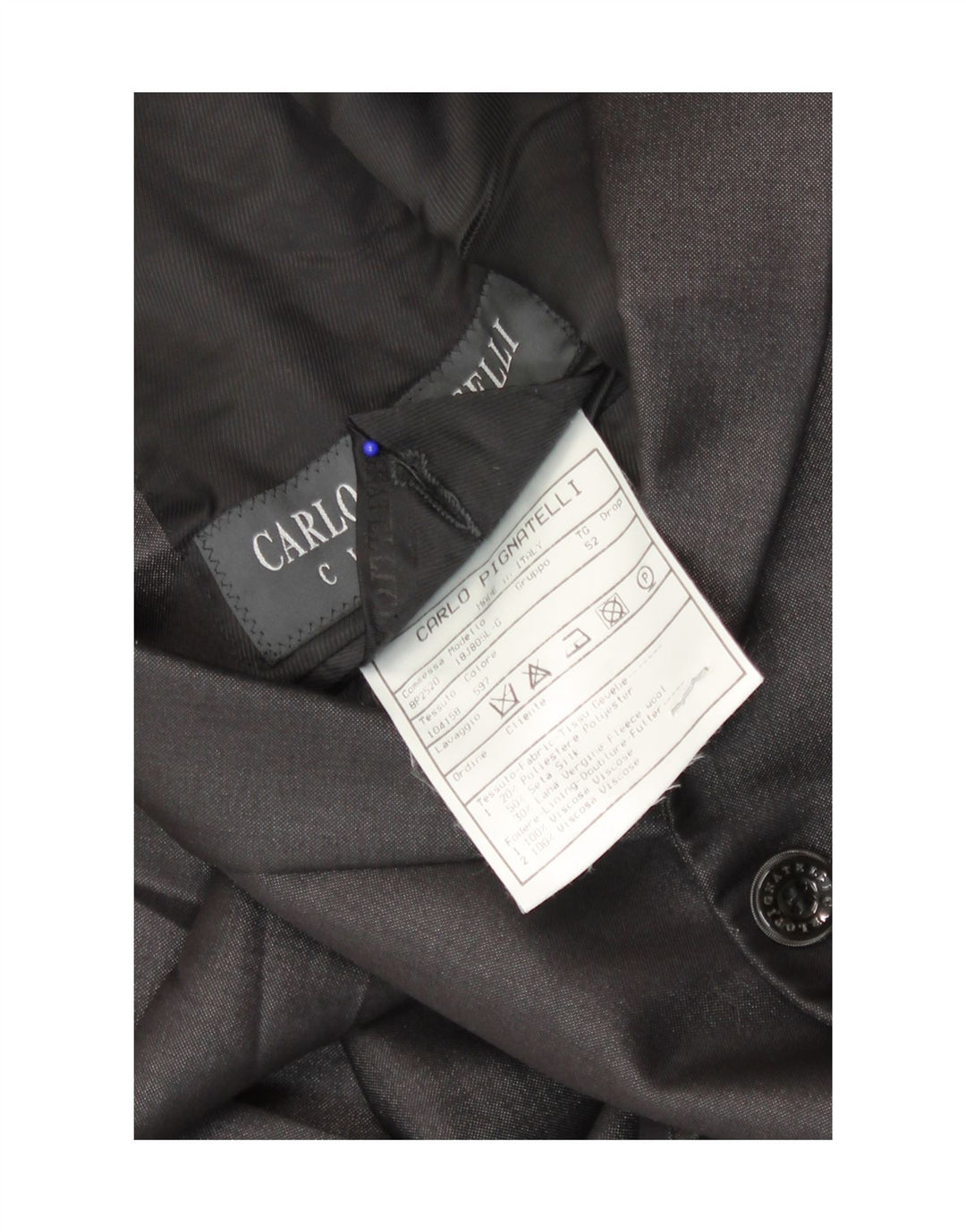 Jaqueta blazer masculina Carlo Pignatelli com 2 botões IT 52 XL cinza seda