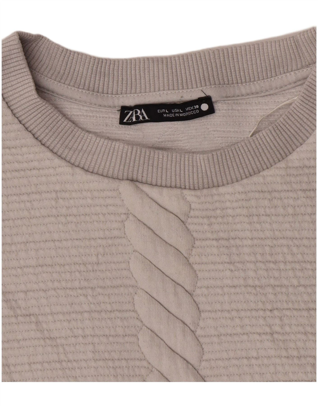 Zara moletom feminino jumper UK 16 grande poliéster cinza