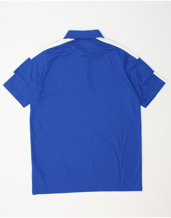 Adidas Mens Aeroready Graphic Polo Shirt Médio Azul Poliéster