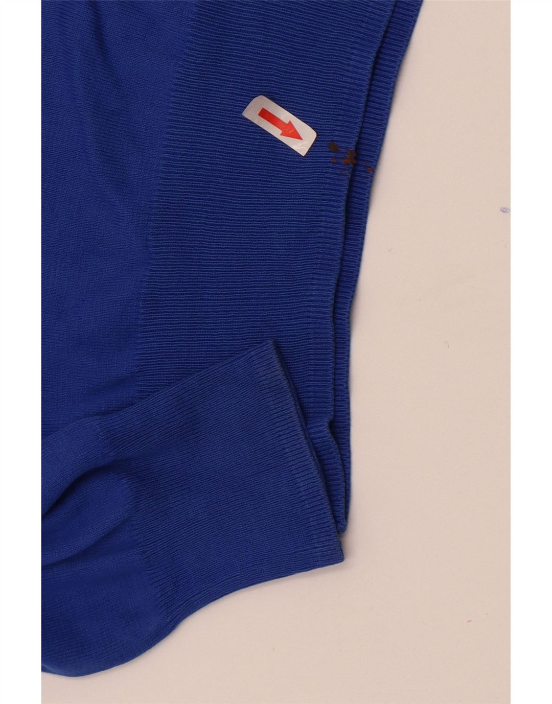 Zara Suéter masculino com gola V e algodão azul médio