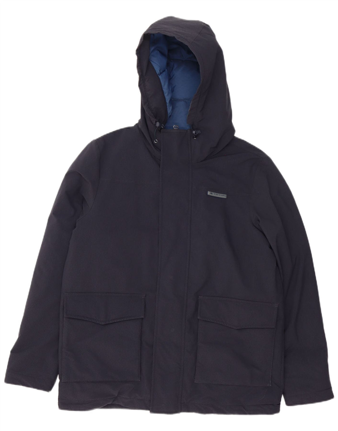 Jaqueta masculina acolchoada com capuz Kappa UK 38 médio azul marinho poliamida