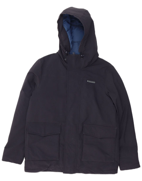Jaqueta masculina acolchoada com capuz Kappa UK 38 médio azul marinho poliamida