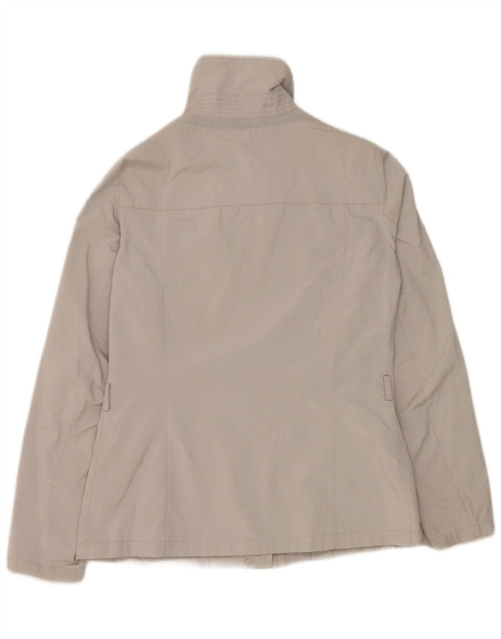 Jaqueta de chuva feminina Geox UK 8 poliéster cinza pequeno