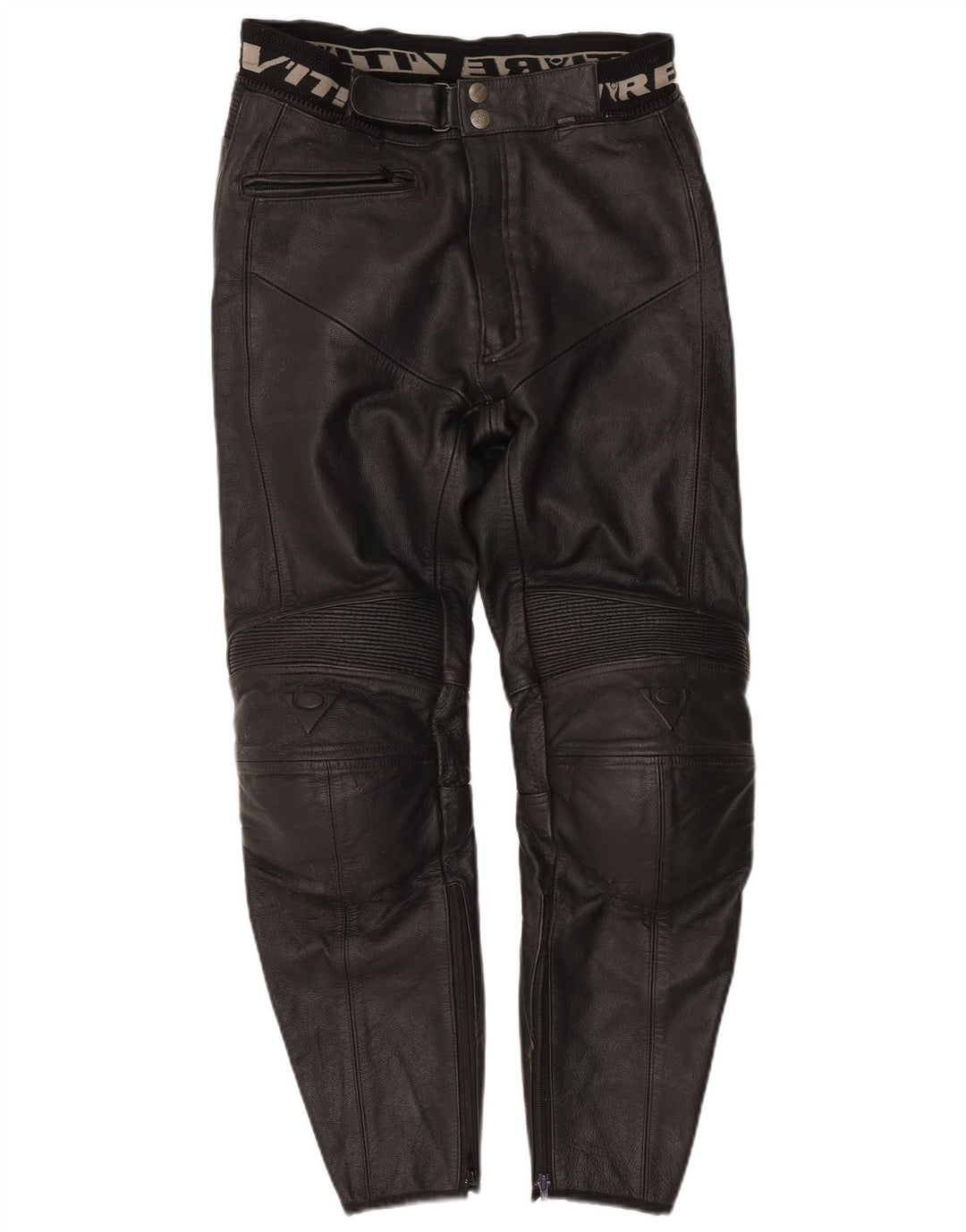 Calça masculina de couro para motociclista Rev'it IT 48 médio W30 L29 couro preto