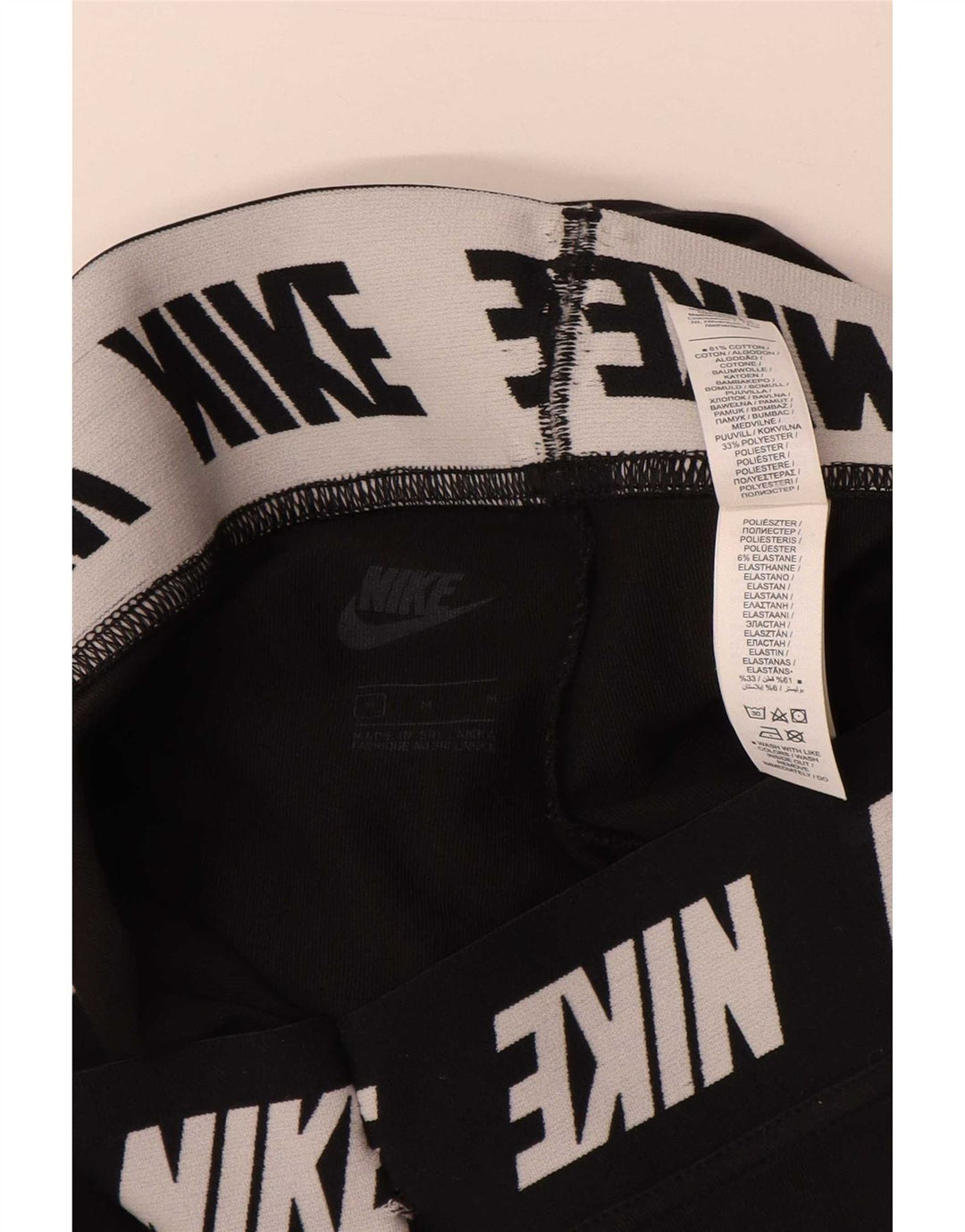 Leggings Nike Femininas Graphic UK 12 Médio Algodão Preto