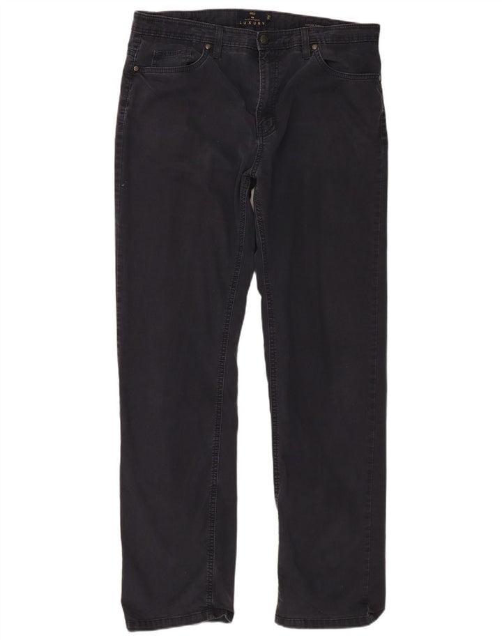 Calça casual masculina Marks & Spencer Blue Harbor W36 L33 azul marinho