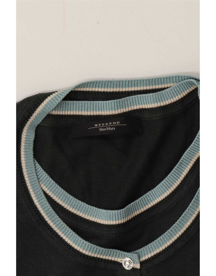 Suéter cardigã feminino Max Mara de fim de semana Reino Unido 16 grande verde