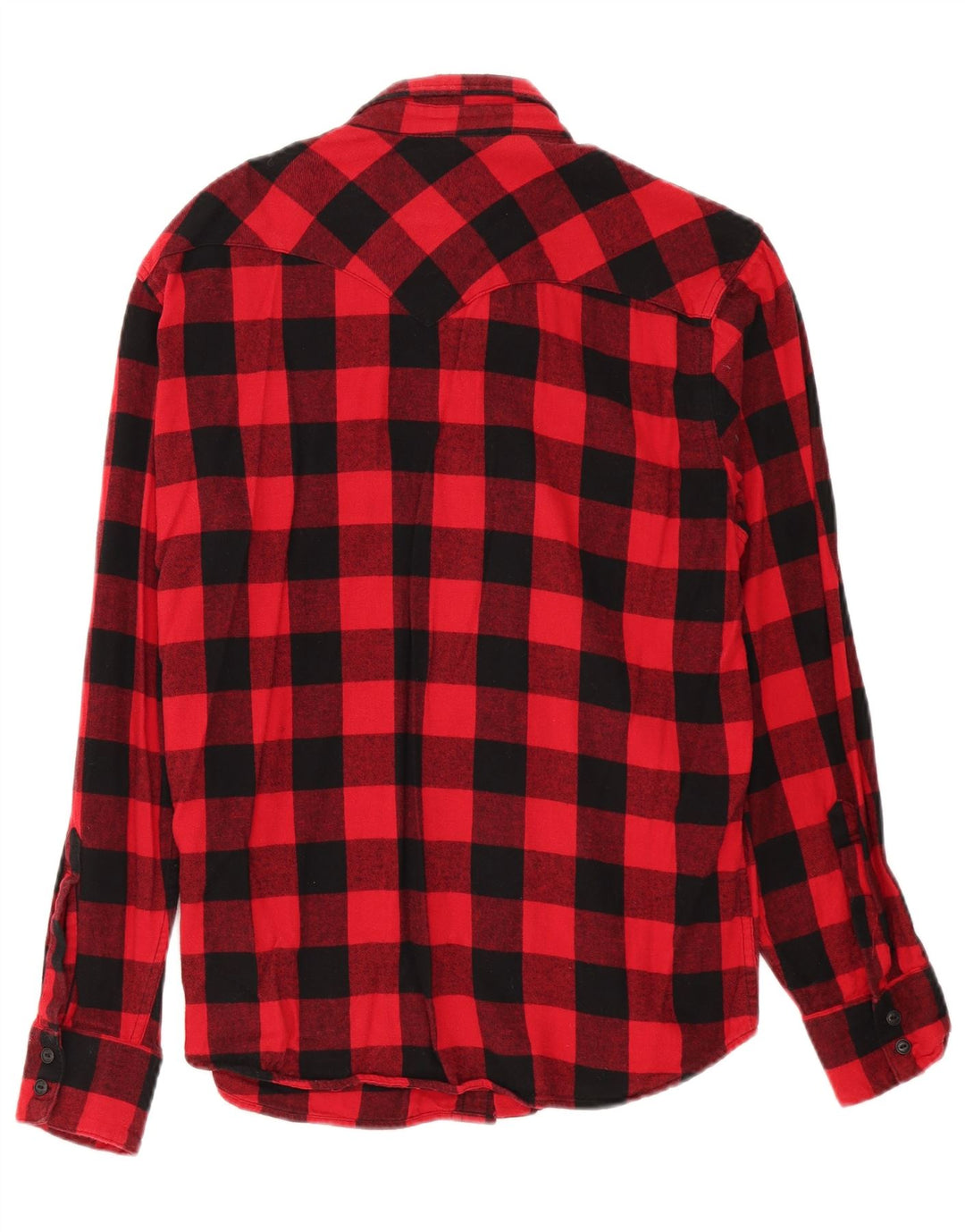 Camisa masculina de flanela Levi's grande algodão xadrez vermelho