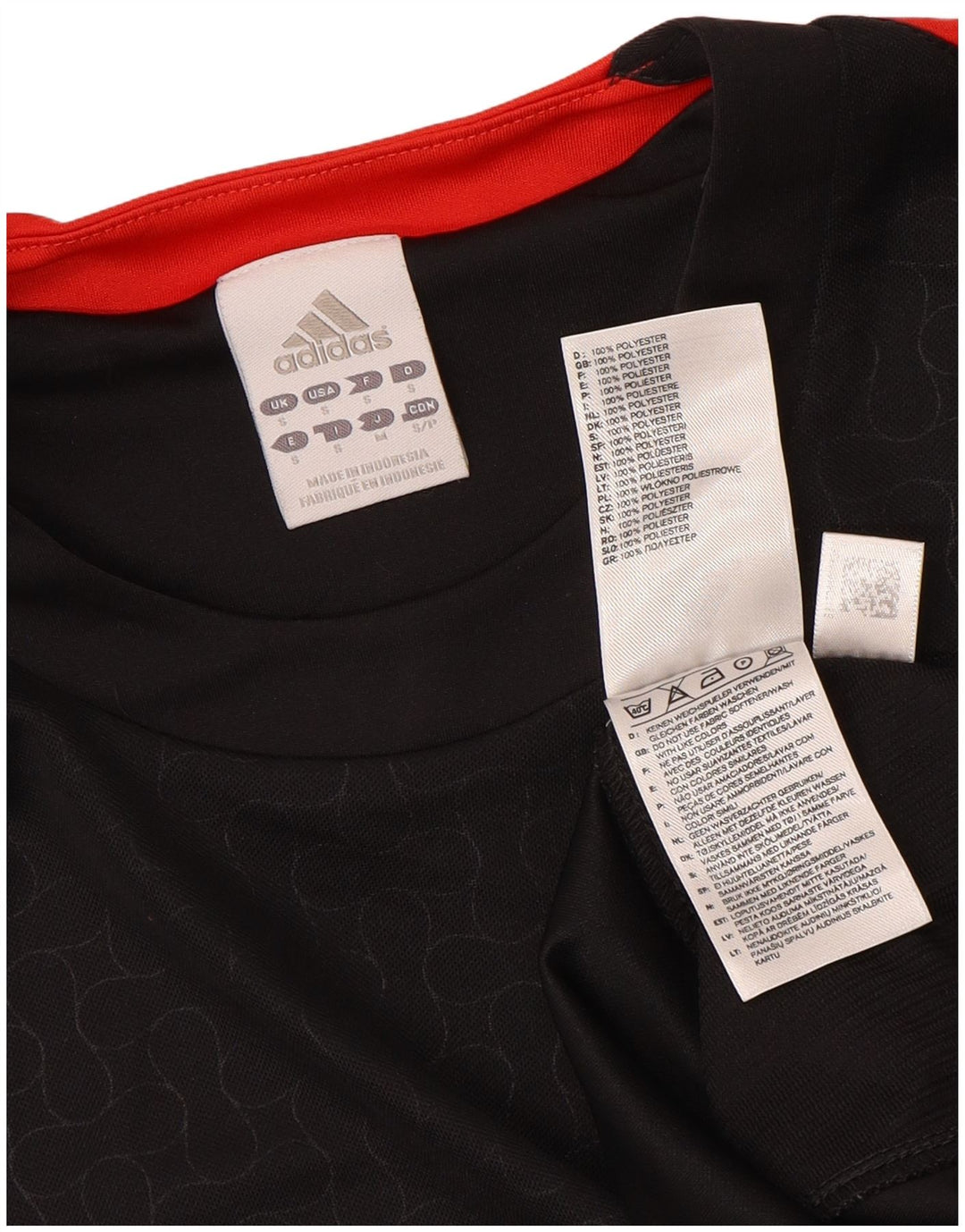 Adidas Mens T-Shirt Top Pequeno Poliéster Colorblock Preto