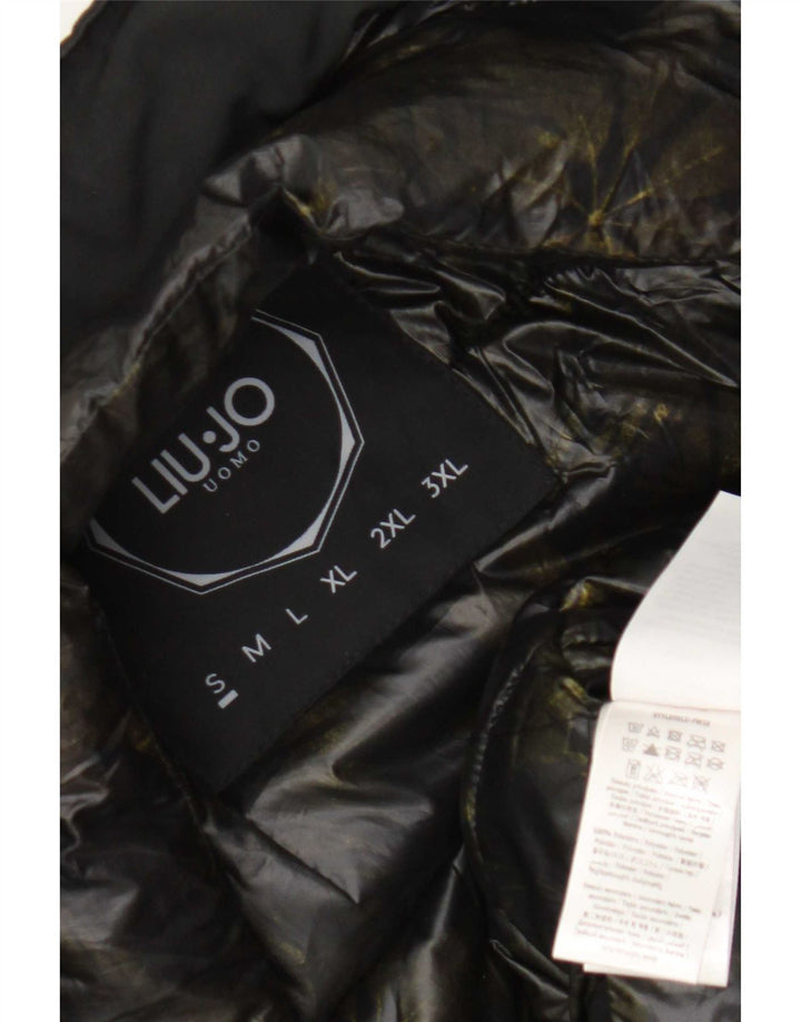 Jaqueta corta-vento militar masculina Liu Jo Reino Unido 36 poliéster preto pequeno