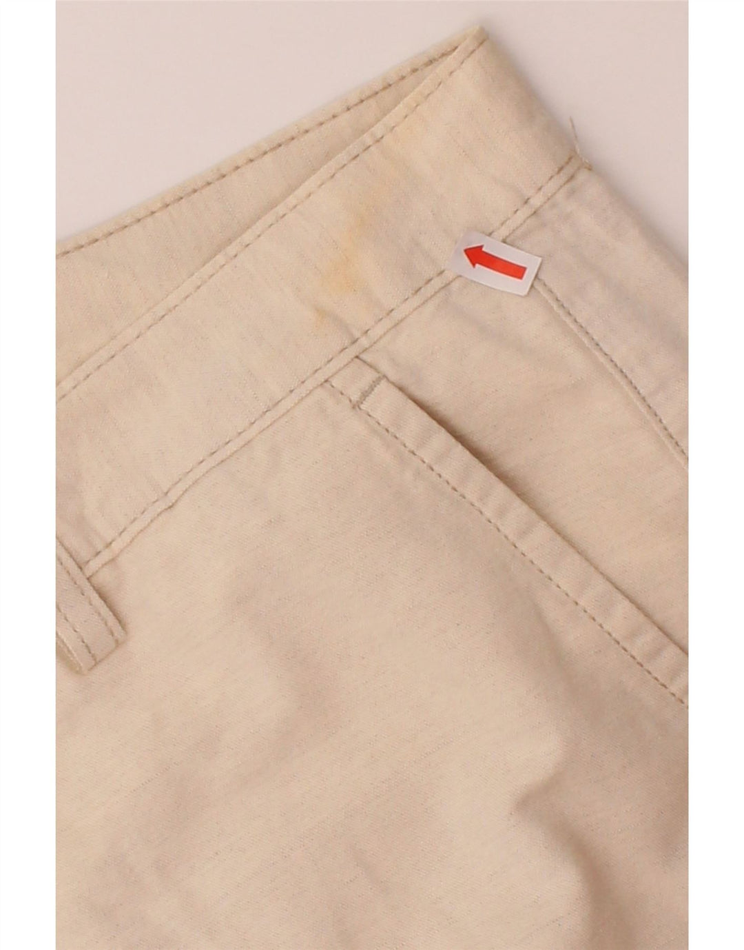 TRUSSARDI Mens Straight Chino Trousers W38 L32 Beige Cotton Vintage Trussardi and Second-Hand Trussardi from Messina Hembry 