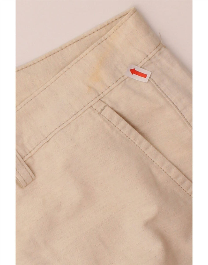 TRUSSARDI Mens Straight Chino Trousers W38 L32 Beige Cotton Vintage Trussardi and Second-Hand Trussardi from Messina Hembry 