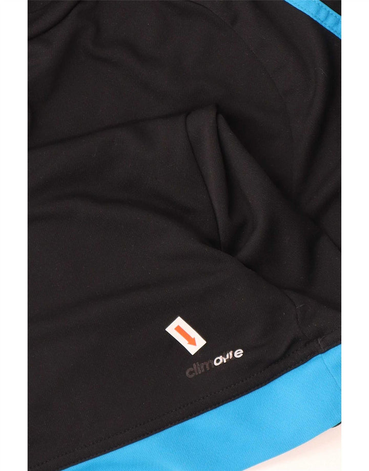 Adidas Mens Climalite Camiseta Top Médio Preto Colorblock Poliéster