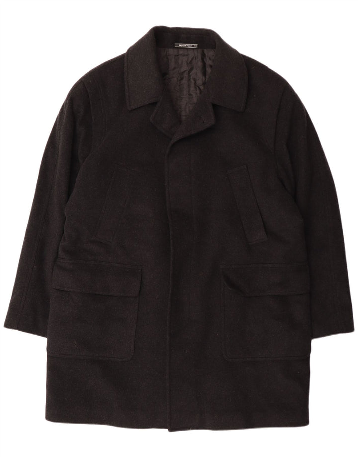 Sobretudo masculino Franco Ancona IT 52 XL lã preta