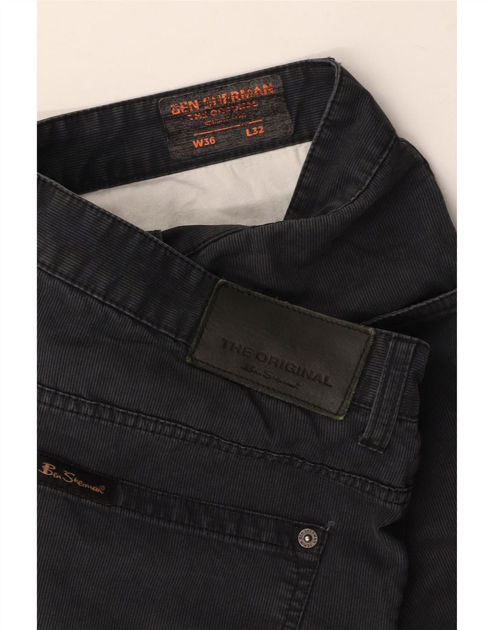 Calça casual reta masculina BEN SHERMAN W36 L32 cinza