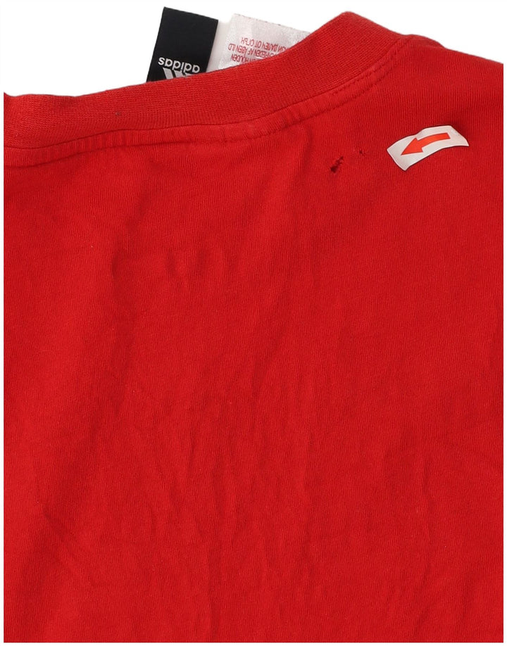 Camiseta Adidas Meninos Graphic Top 11-12 Anos Médio Vermelho