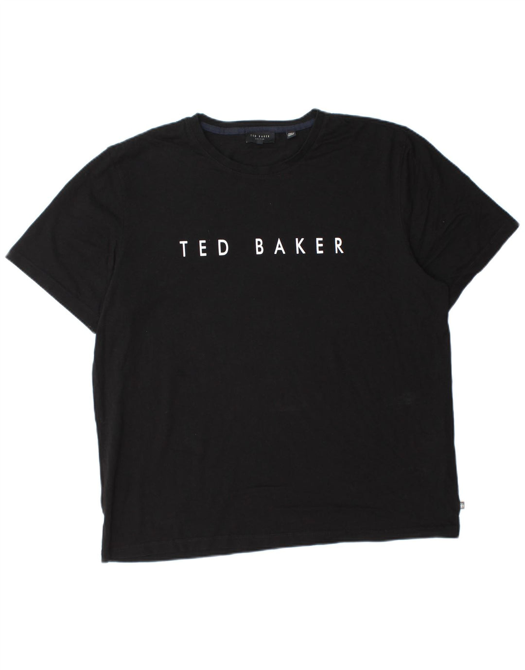 Camiseta gráfica masculina Ted Baker tamanho superior 5 XL algodão preto