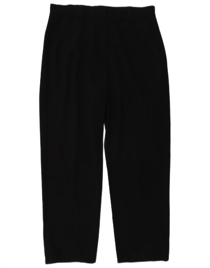 Calça feminina Marks & Spencer Regular Suit UK 14 Médio W32 L29 Preta