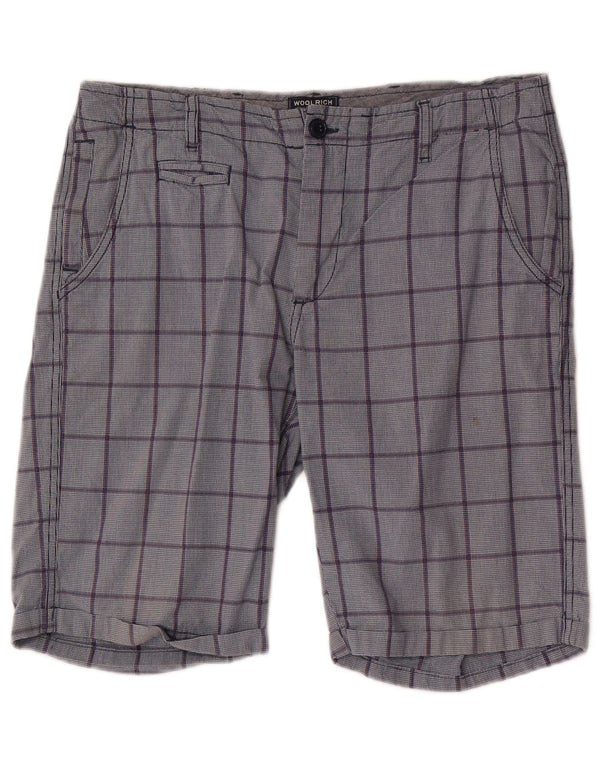 Shorts Chino masculino Woolrich W32 xadrez azul médio
