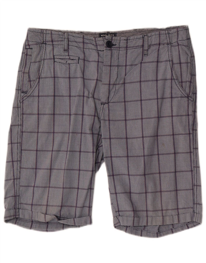 Shorts Chino masculino Woolrich W32 xadrez azul médio