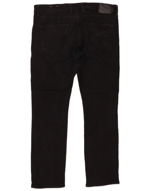 Guess Mens Regular Fit Straight Jeans W34 L30 Preto