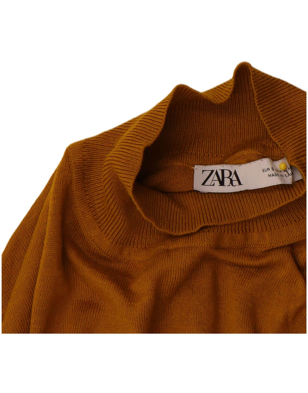 Zara suéter feminino com gola tartaruga, Reino Unido 10 pequeno bege
