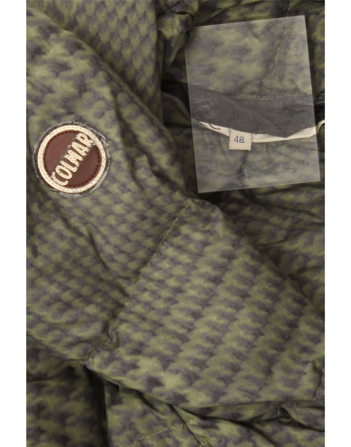 Jaqueta feminina acolchoada reversível COLMAR IT 48 XL verde Houndstooth