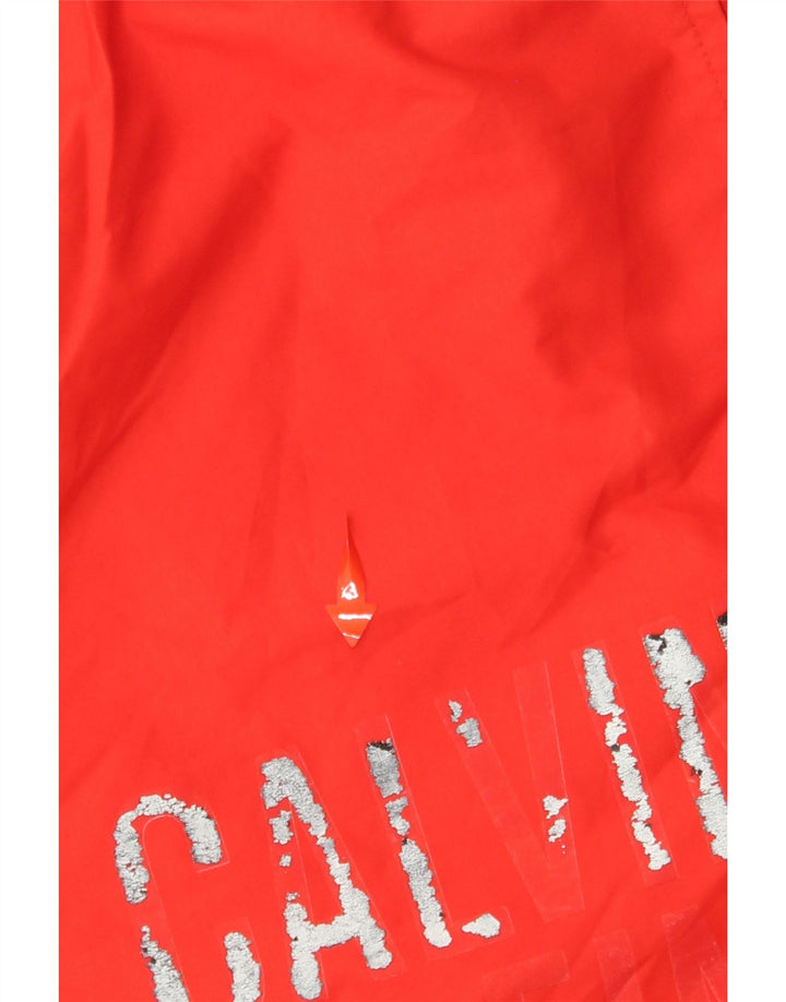 CALVIN KLEIN Calção de banho masculino gráfico grande poliéster vermelho