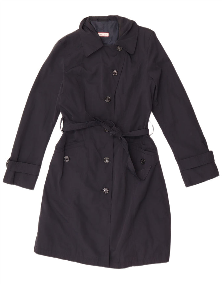 Casaco impermeável feminino Max & Co. UK 8 pequeno azul marinho poliamida