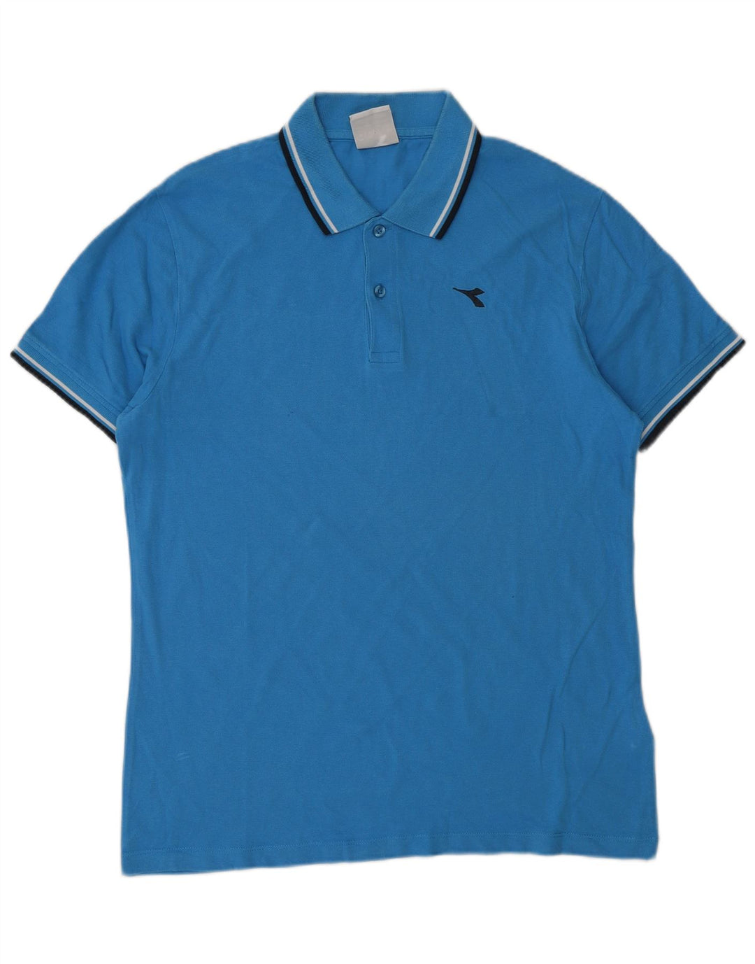 Camisa polo masculina Diadora algodão azul médio