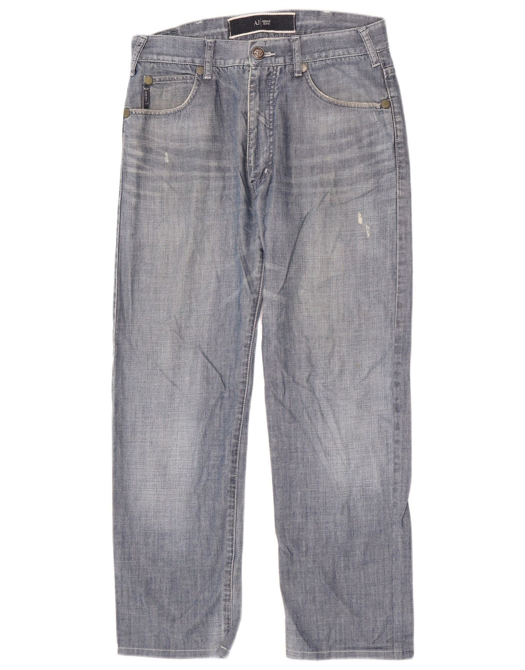 Calça jeans reta masculina Armani W31 L28 azul