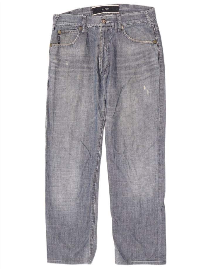 Calça jeans reta masculina Armani W31 L28 azul