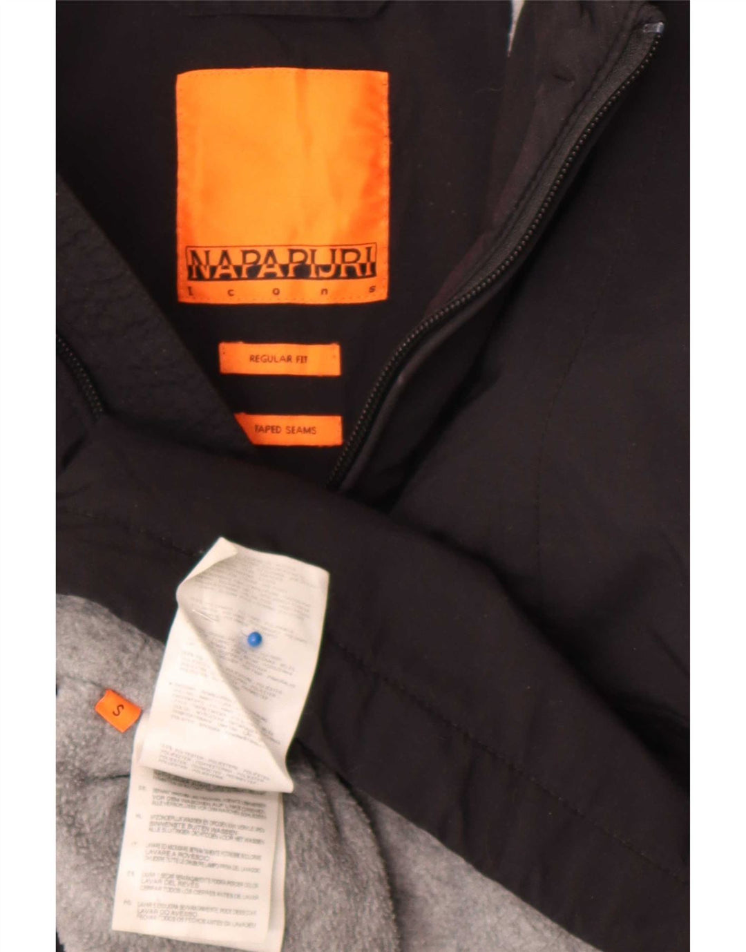 Jaqueta masculina Napapijri Geographic Graphic Anorak UK 36 pequena preta