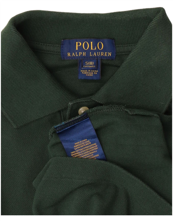 Camisa polo masculina POLO RALPH LAUREN Custom Fit 7-8 anos pequena verde