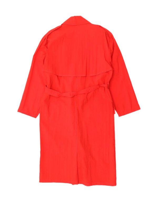 Casaco impermeável feminino vintage UK 14 vermelho médio