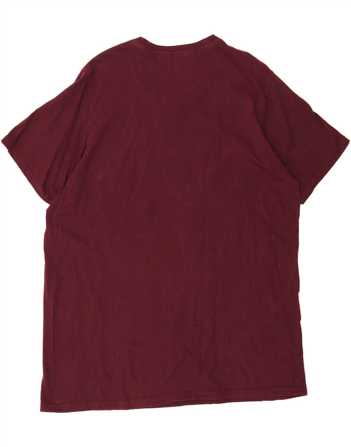 ADIDAS Mens Graphic T-Shirt Top XL Burgundy Cotton Vintage Adidas and Second-Hand Adidas from Messina Hembry 