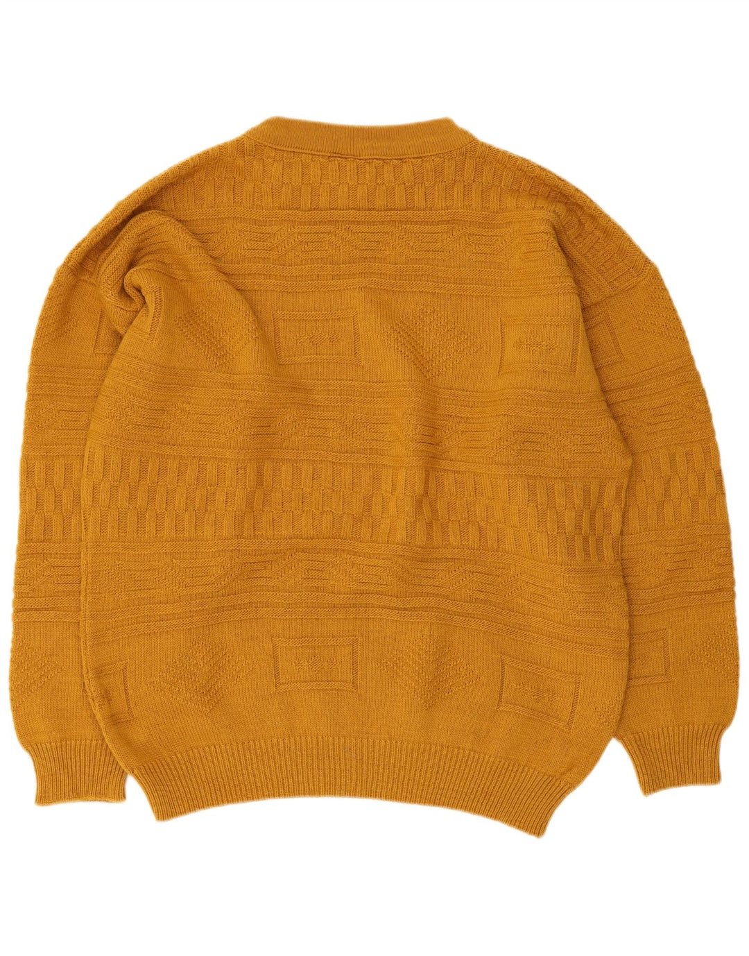 Suéter vintage masculino com gola tartaruga IT 48/50 amarelo médio