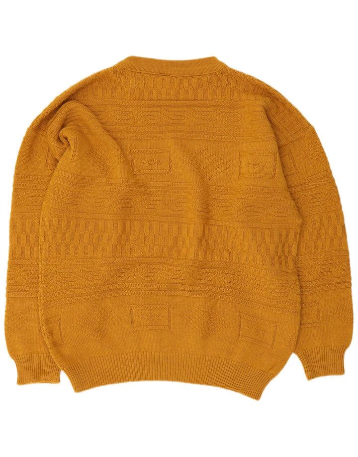 Suéter vintage masculino com gola tartaruga IT 48/50 amarelo médio