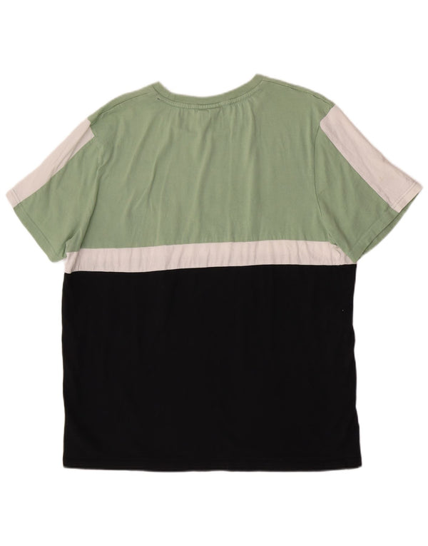 Camiseta feminina Fila Graphic UK 18 XL verde algodão colorblock