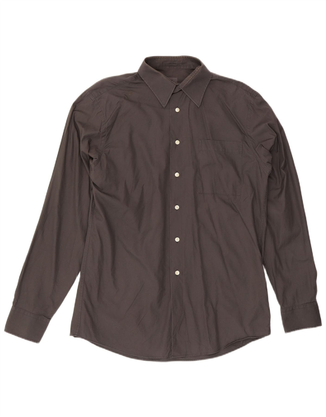 Camisa masculina Calvin Klein tamanho 40 15 1/2 algodão cinza médio
