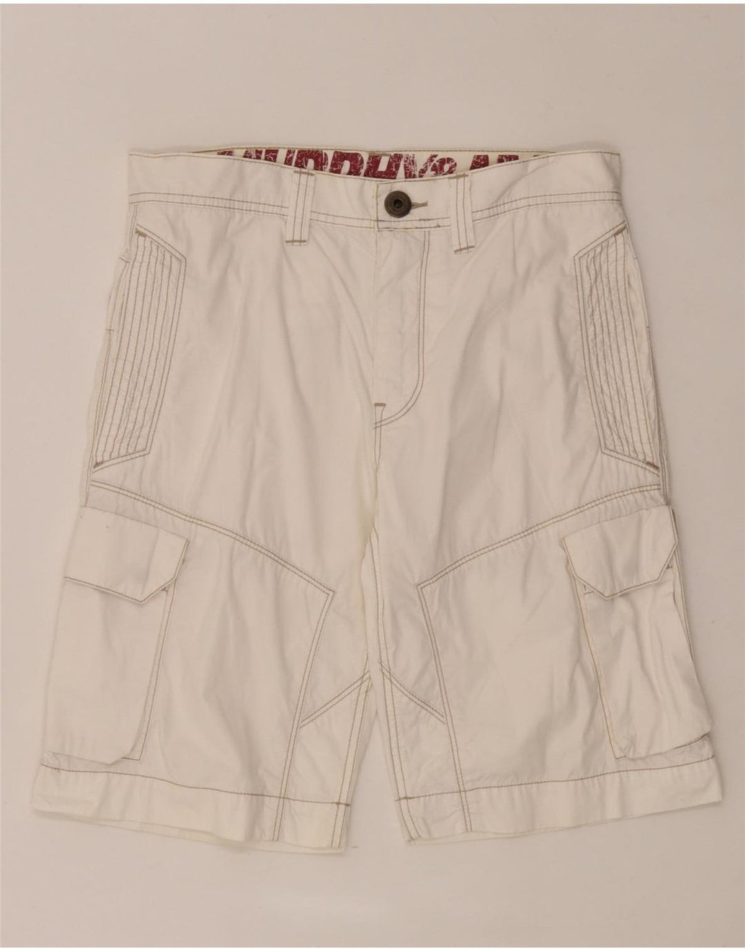 Shorts cargo masculino Murphy & Nye W30 médio branco