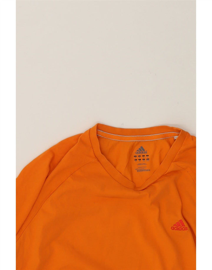 ADIDAS Mens T-Shirt Top XL Orange Cotton Vintage Adidas and Second-Hand Adidas from Messina Hembry 