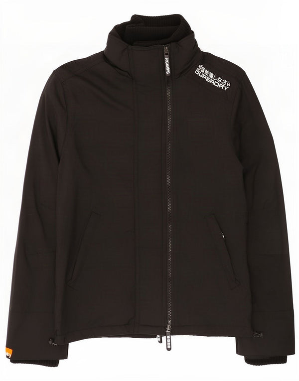Jaqueta de chuva feminina Superdry UK 10 pequena nylon preto