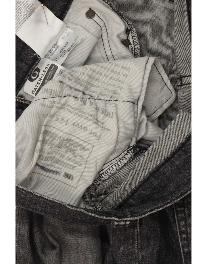 Levi's Mens Slim Jeans W36 L32 Cinza Algodão
