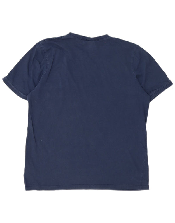 Camiseta masculina Ellesse com estampa gráfica XL azul marinho algodão colorblock
