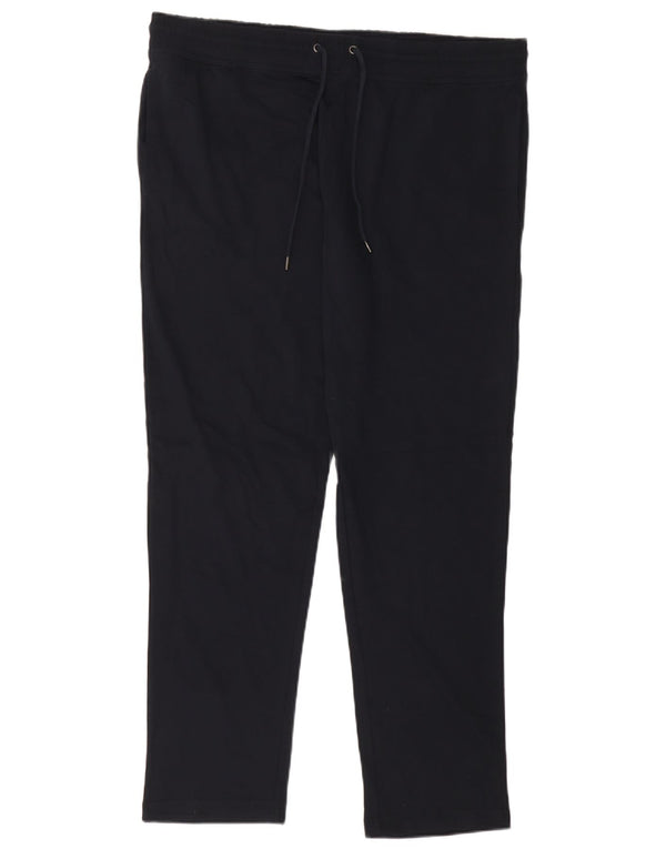 Calça de treino feminina Marks & Spencer Reino Unido 18 XL azul marinho algodão