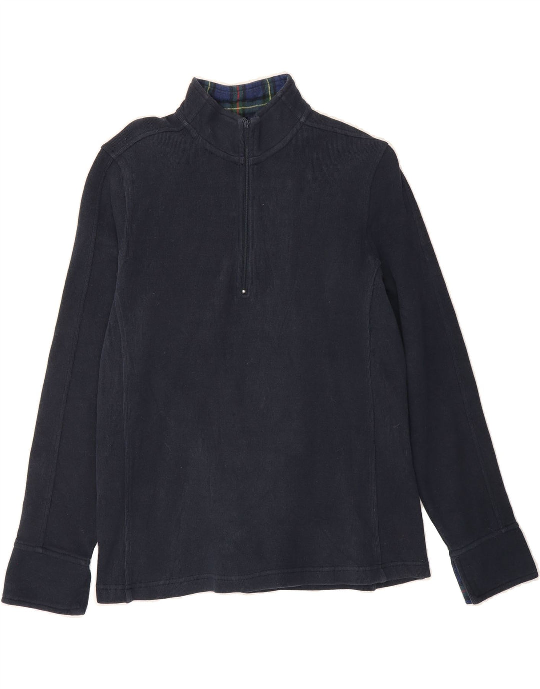 ORVIS Mens Zip Neck Sweatshirt Jumper Medium Navy Blue Cotton Vintage Orvis and Second-Hand Orvis from Messina Hembry 